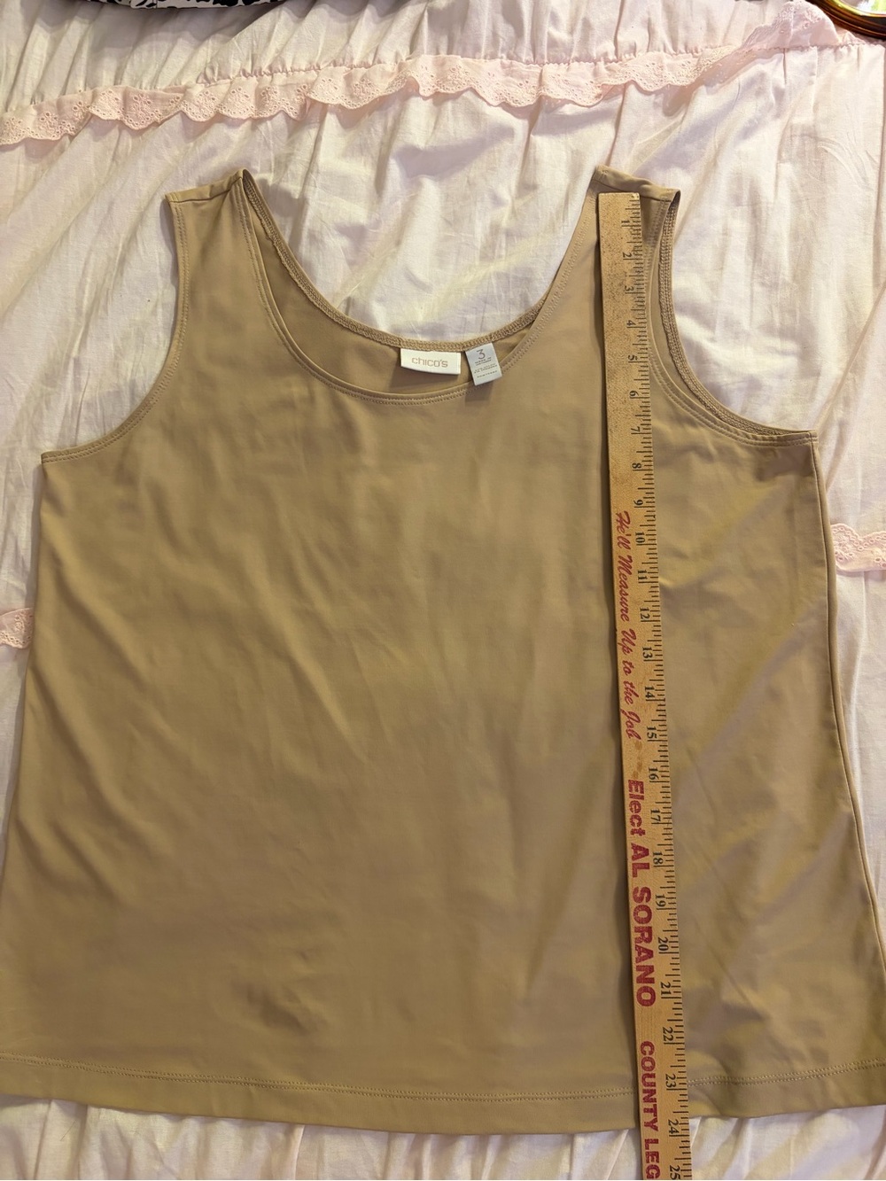 Chico's Sleeveless Tank Top in Light Tan